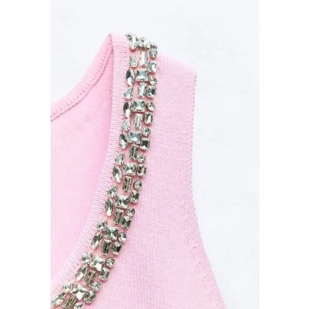 ZARA JEWEL PLAIN KNIT MINI DRESS NWT - Picture 10 of 14